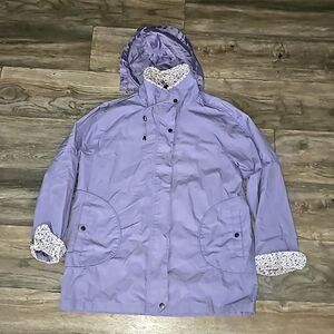 Blair vintage windbreaker lavender jacket medium hooded pockets i0